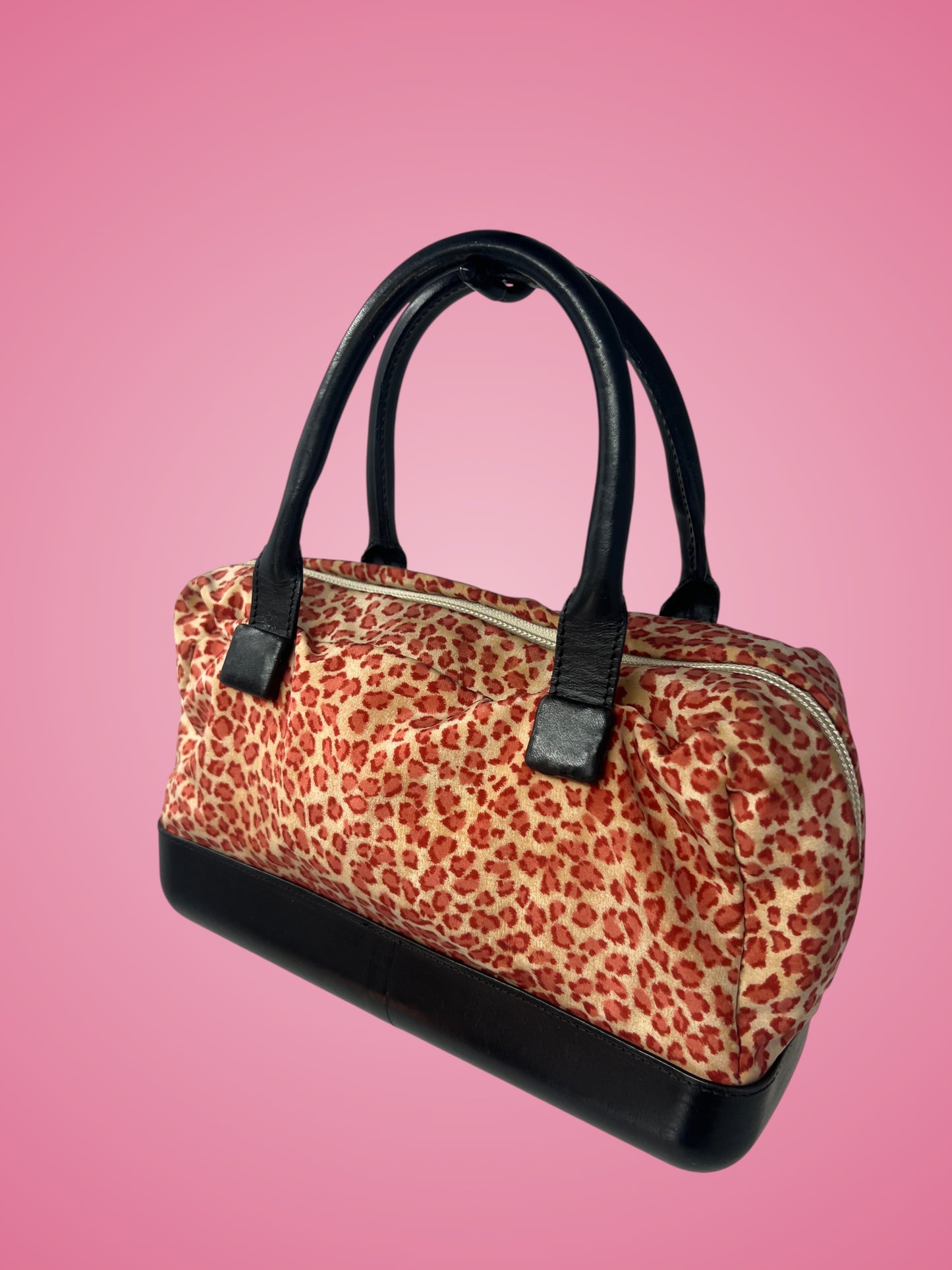 Bottega Veneta Leopard Print Nylon Hand Bag