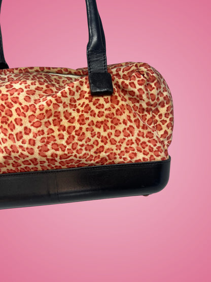 Bottega Veneta Leopard Print Nylon Hand Bag