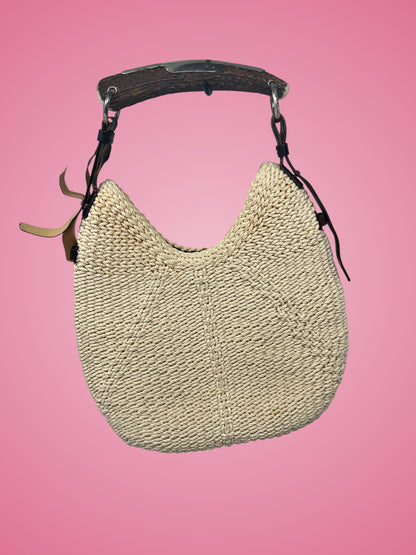 YSL Mombasa Beige Raffia