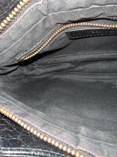 Balenciaga Moto Hip Crossbody Bag Black Leather