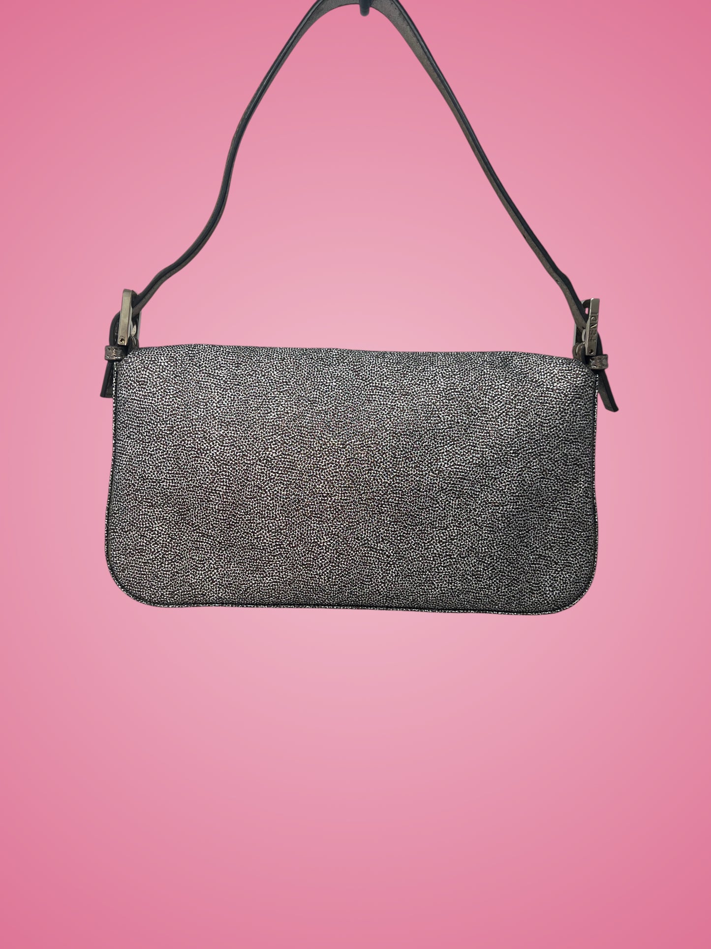 Fendi Baguette Silver Glitter