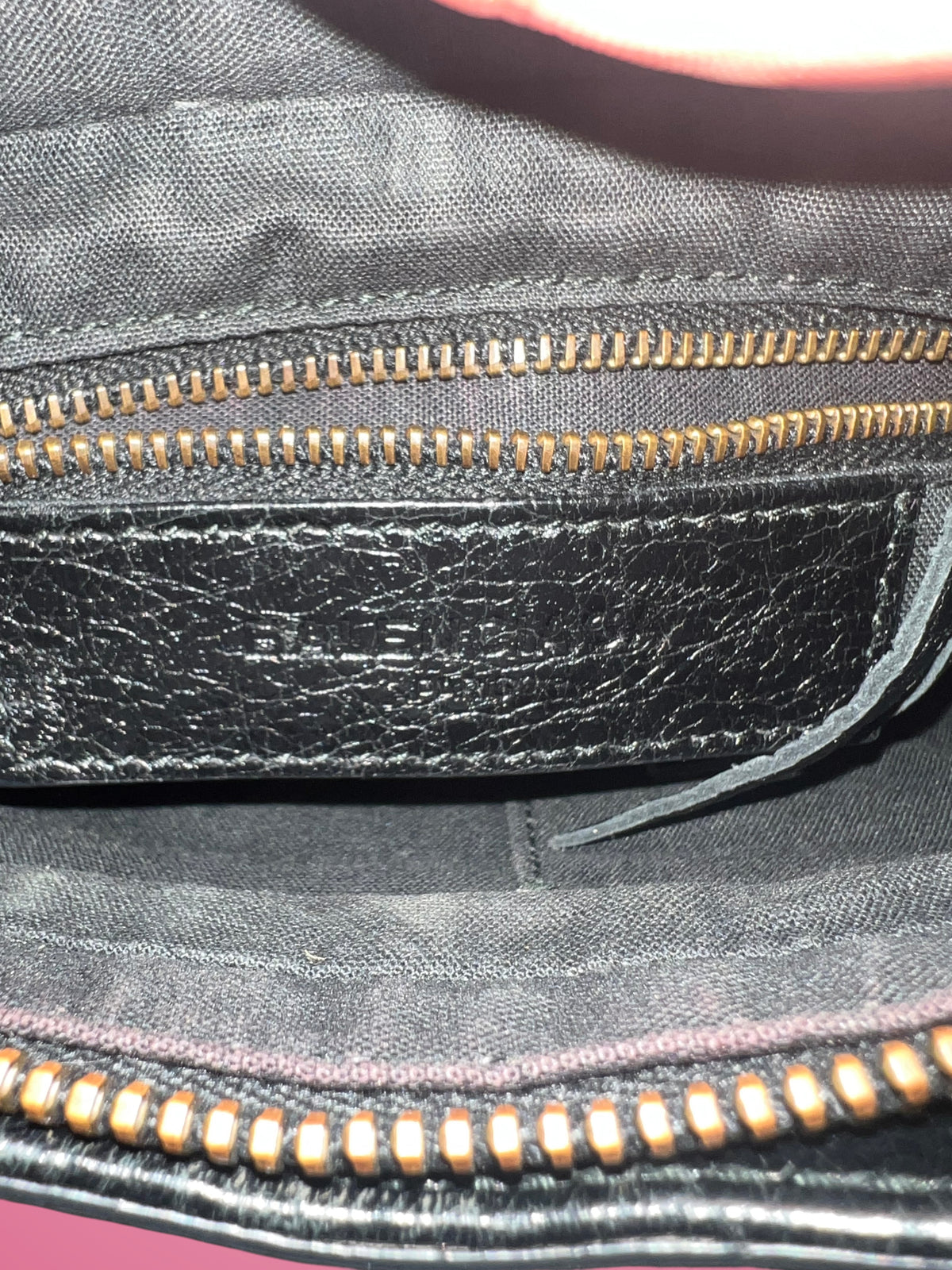 Balenciaga Moto Hip Crossbody Bag Black Leather
