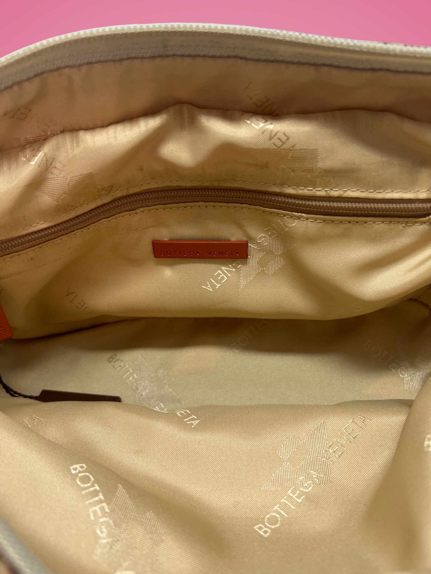 Bottega Veneta Leopard Print Nylon Hand Bag