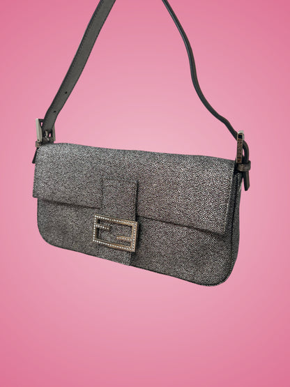 Fendi Baguette Silver Glitter