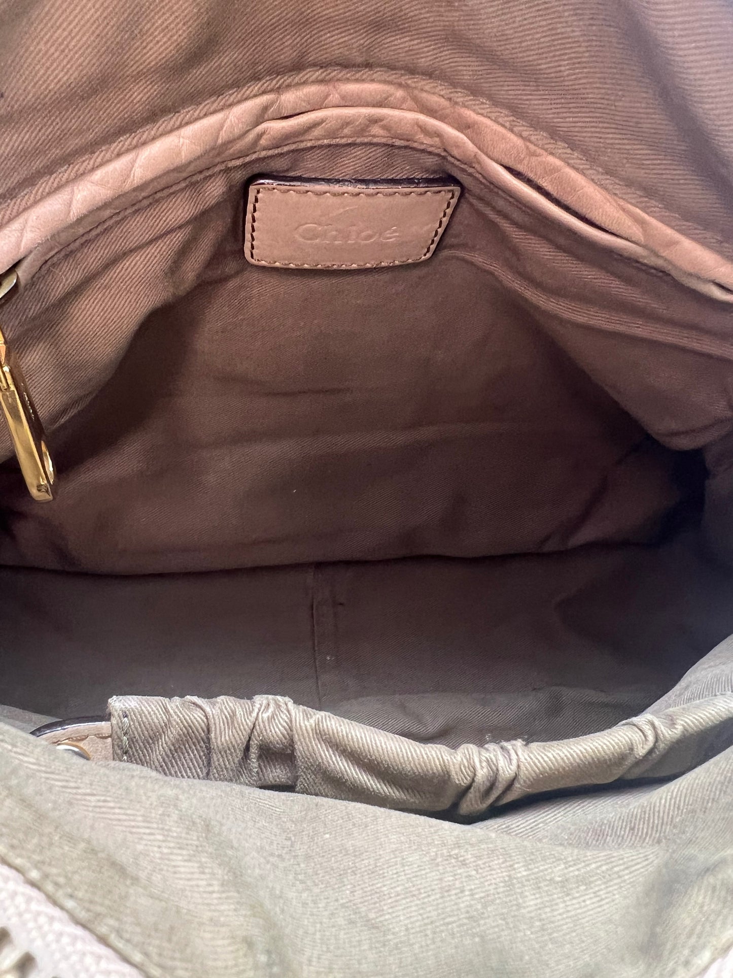 Chloe Brown Python Leather Shoulder Bag