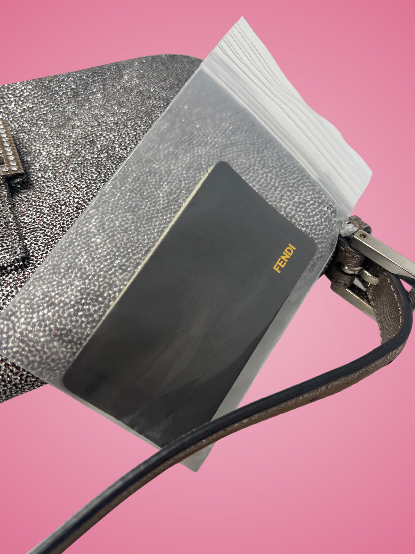 Fendi Baguette Silver Glitter