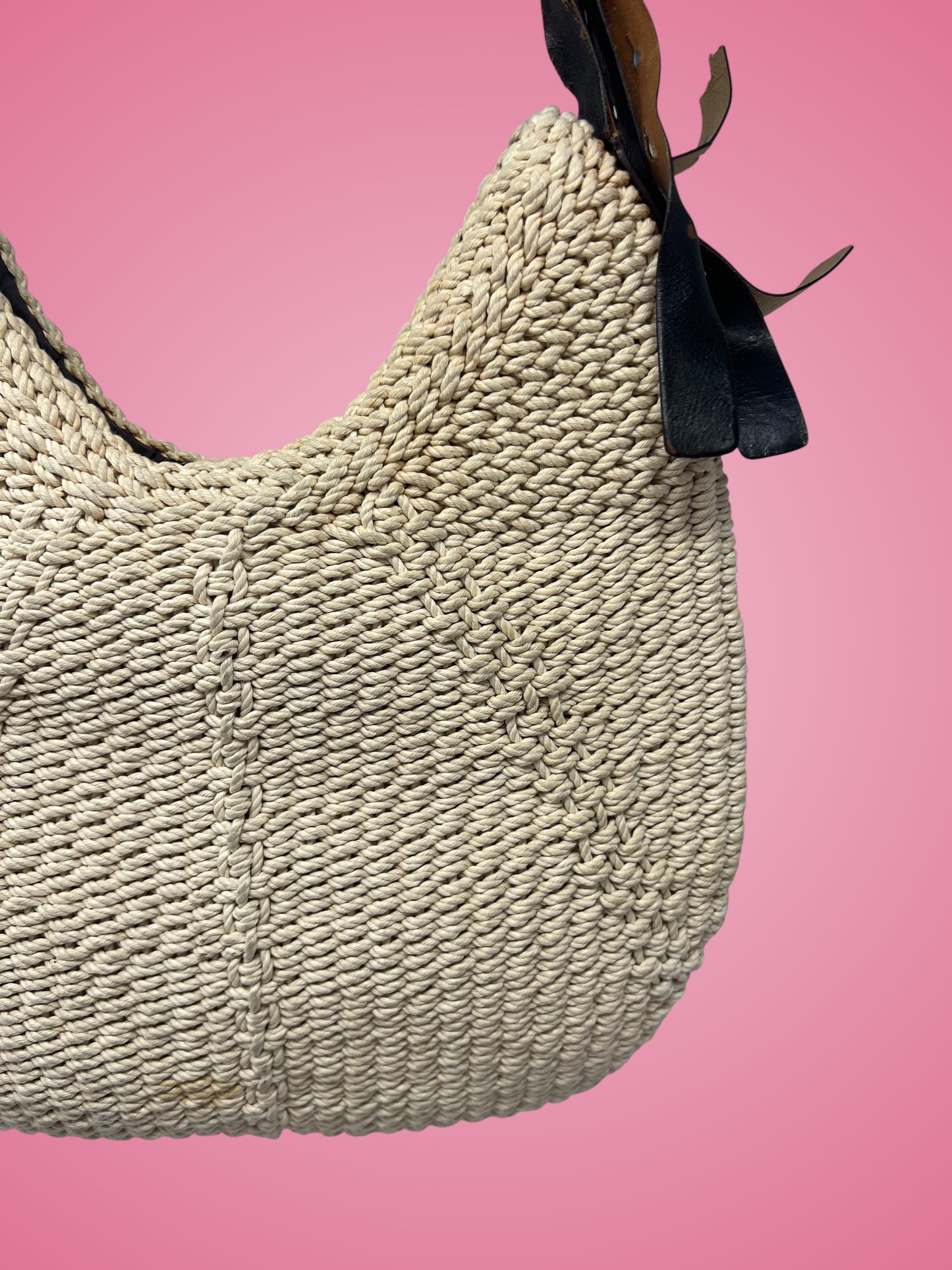 YSL Mombasa Beige Raffia