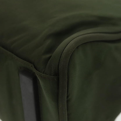 Prada Hand Bag Nylon Khaki Silver