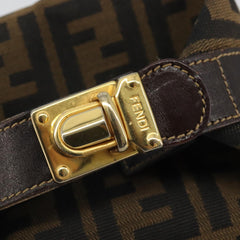 #31 Fendi Zucca Canvas Hand Bag Brown Black