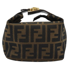 #31 Fendi Zucca Canvas Hand Bag Brown Black