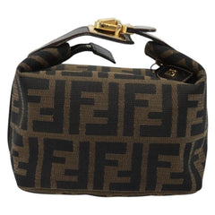 #31 Fendi Zucca Canvas Hand Bag Brown Black