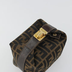 #31 Fendi Zucca Canvas Hand Bag Brown Black
