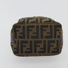 #31 Fendi Zucca Canvas Hand Bag Brown Black